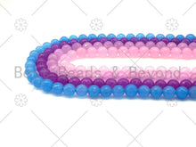 Load image into Gallery viewer, Quality Natural Lime/Blue/Purple/Pink/Orange/Lavender Round Faceted Beads, Sku#UA229c