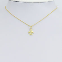 Load image into Gallery viewer, Cute Clear CZ Gold Silver Airplane Charm Pendant,Sku#A488