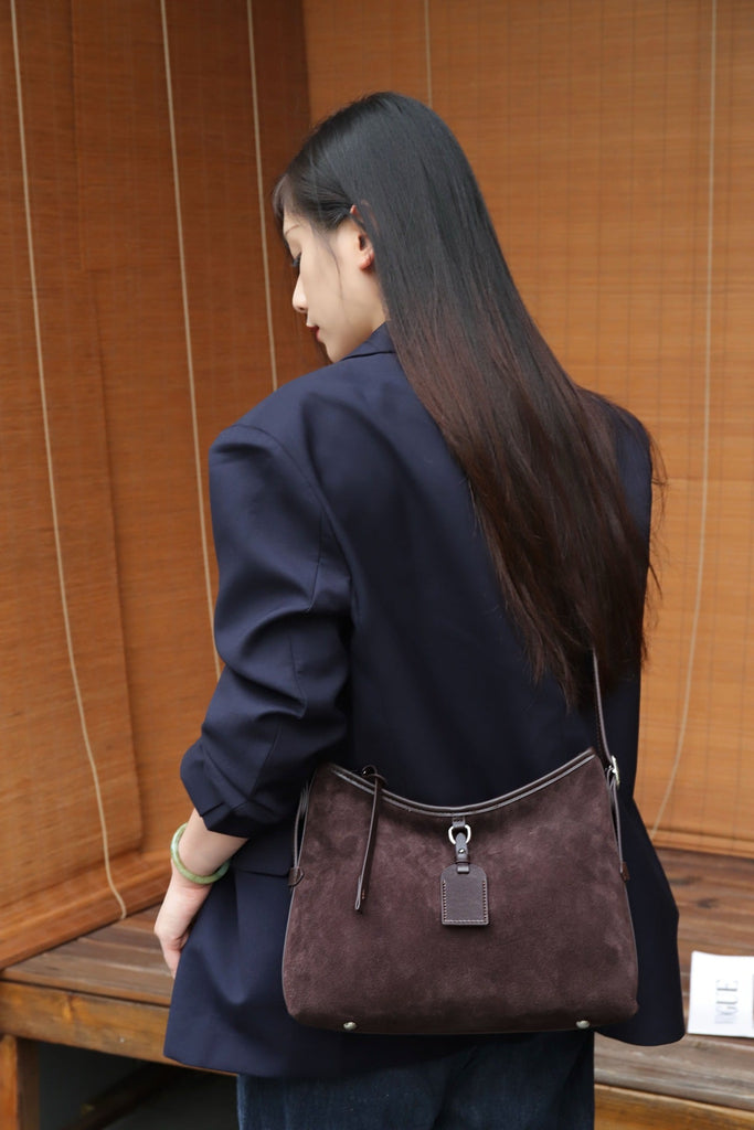 Genuine Leather Shoulder Bag - Large Capacity Handbag for Women