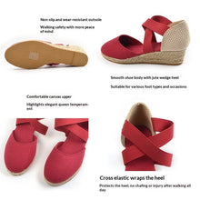 Load image into Gallery viewer, Women's Canvas Wedge Sneakers | Height-Increasing Closed-Toe Elastic Slip-On Shoes