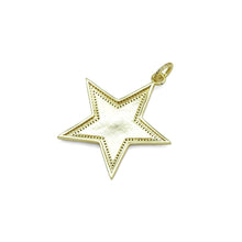Load image into Gallery viewer, Big Clear CZ Gold White Star Pendant, Sku#ML71