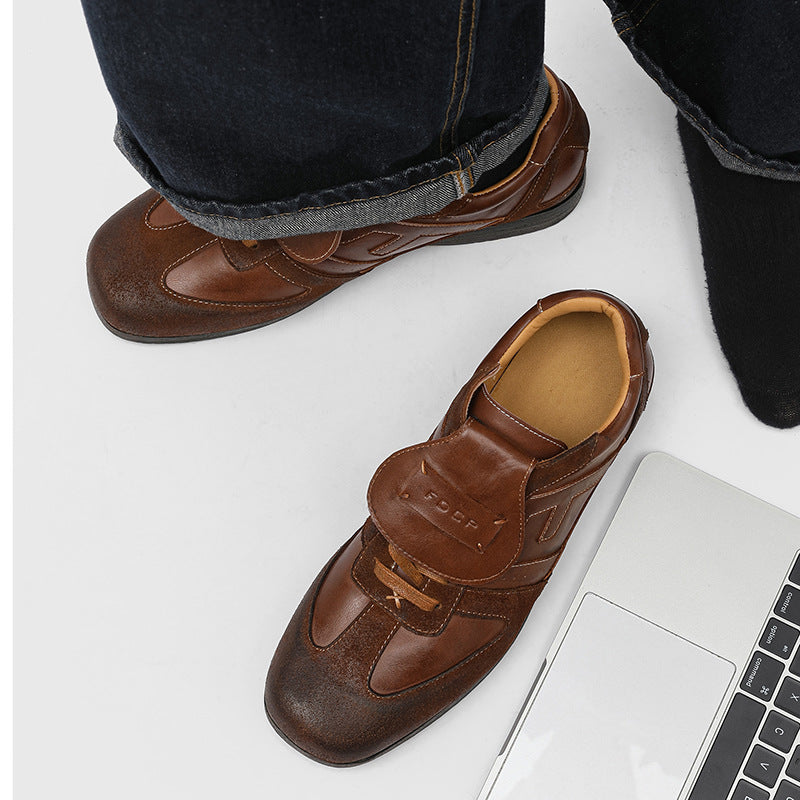 Men's Minimalist Derby Shoes | Microfiber Lace-Up Casual Dress Shoes for Men