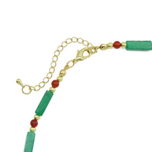 Load image into Gallery viewer, Green Red Gemstone Beads Necklace, EF546