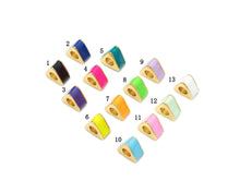 Load image into Gallery viewer, Enamel Triangle Spacer Beads, Sku#G431
