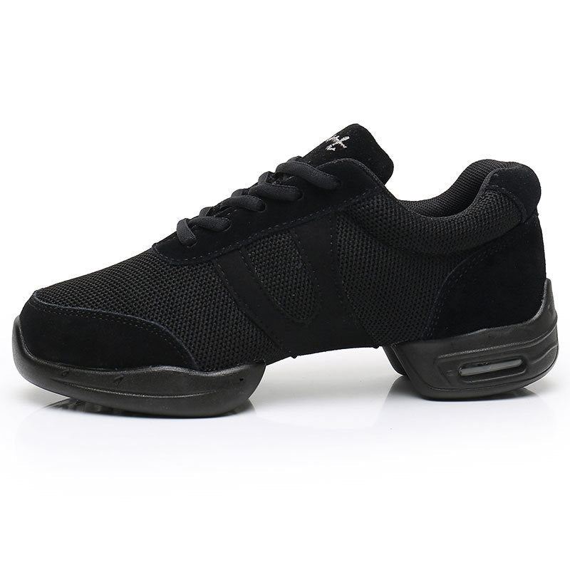 Women's Breathable Mesh Jazz Dance Shoes - Lightweight Lace-Up Sneakers for Modern Dance, Fitness & Square Dancing