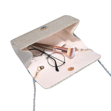 Load image into Gallery viewer, Women's Elegant Striped Evening Bag with Chain Shoulder Strap | Clutch Purse