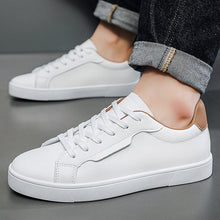 Load image into Gallery viewer, Men's Low-Top Patchwork Sneakers - Casual Lace-Up Athletic Shoes with Flat Heel