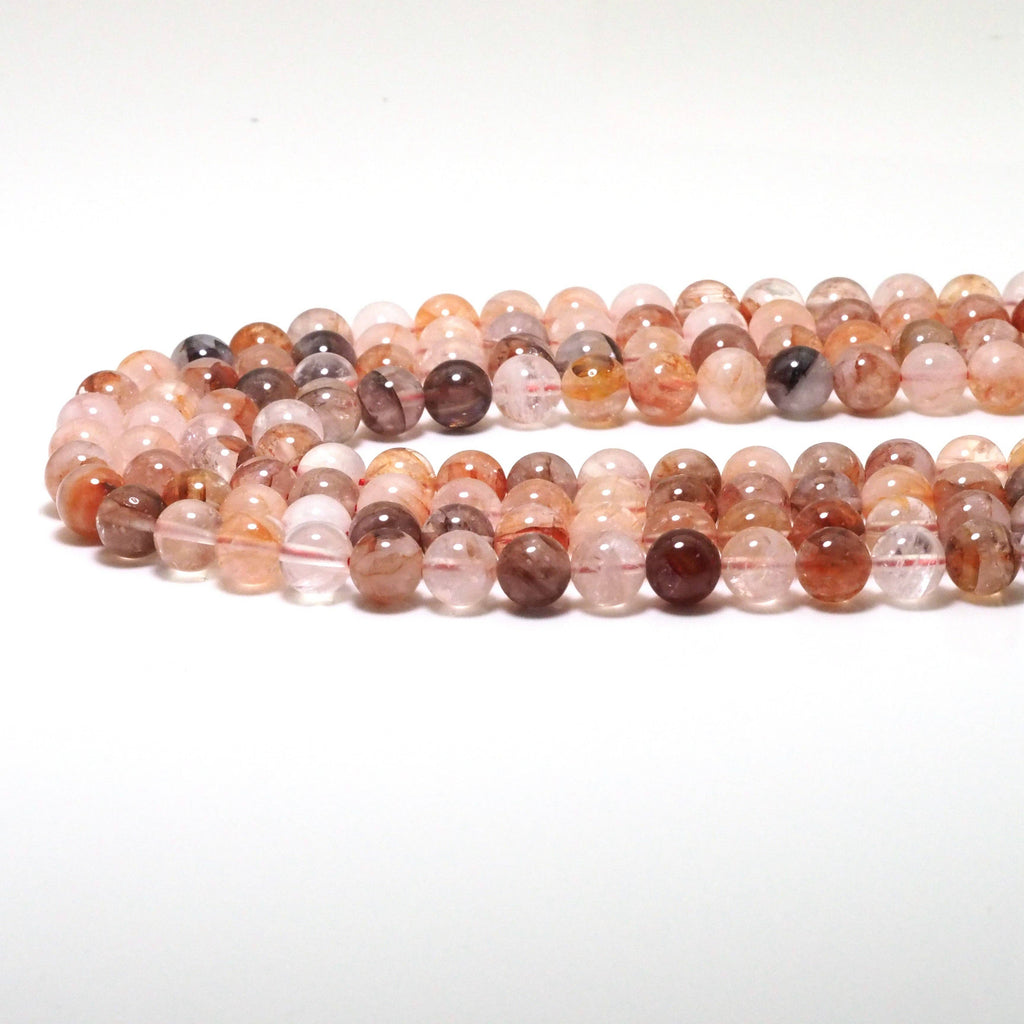 Genuine Red Hematoid Quartz Round Smooth Beads, 6mm/8mm/10mm, Sku#U1598