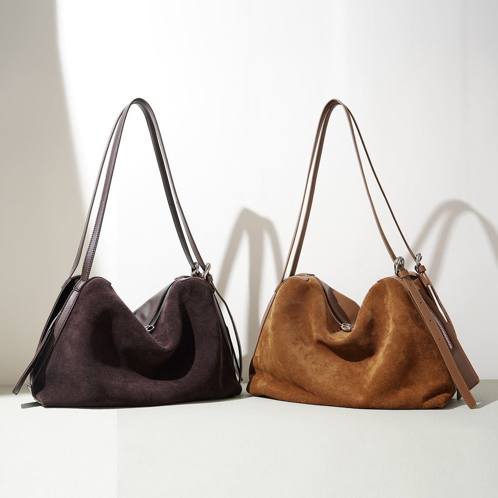 Large Capacity Genuine Leather Boston Tote Bag