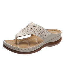 Load image into Gallery viewer, Women's Rhinestone Wedge Sandals | Clip-Toe PU Platform Beach Shoes