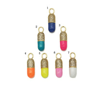 Load image into Gallery viewer, CZ Enamel Pill/ Capsule Pendant,F1453