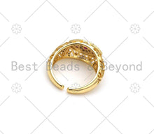 Load image into Gallery viewer, CZ Evil Eye Chunky Adjustable Ring, Sku#X266