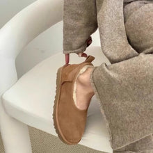 Load image into Gallery viewer, Women's Low-Cut Leather &amp; Fur Snow Boots | Slip-On Winter Boots | Sizes 35–40
