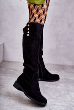 Load image into Gallery viewer, Women's Over-The-Knee Suede Boots | Low Heel Round Toe Side Zipper | Black Brown Khaki