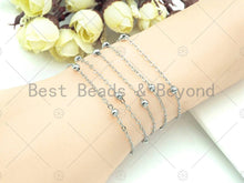Load image into Gallery viewer, Gold Silver 2x4mm High Quality Satellite Ball Chain, sku#M358