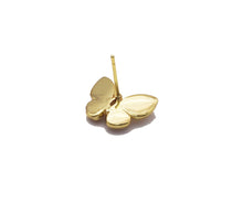 Load image into Gallery viewer, White Pearl Butterfly Stud Earrings, Sku#LD351