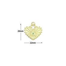 Load image into Gallery viewer, Green CZ Center Heart Lock Charm Pendant, Sku#LK1175