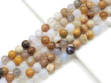 Load image into Gallery viewer, Genuine Blue Lace Agate Round Smooth Beads, Sku#U1344