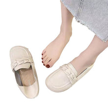 Load image into Gallery viewer, Women's Leather Slip-On Loafers | Round Toe Flat Shoes for Casual Everyday Wear