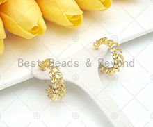 Load image into Gallery viewer, Gold Swirl Spike Hoop Earrings, Sku#J315
