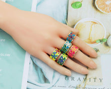 Load image into Gallery viewer, Enamel Band Adjustable Ring, Sku#X307