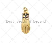 Load image into Gallery viewer, CZ Micro Pave Hand Shape Pendant/Charm,Cubic Zirconia Charm,