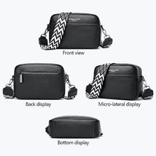 Load image into Gallery viewer, Rhombus Embroidered Crossbody Bag - Genuine Leather Small Square Shoulder Bag