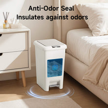 Load image into Gallery viewer, 20L Oval Trash Can – Quiet Press-Top Lid with Foot Pedal