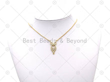 Load image into Gallery viewer, CZ  Night Owl Charm,  Sku#LK567