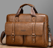 Load image into Gallery viewer, Men's Business Large-Capacity Shoulder Crossbody Briefcase | PU Leather Waterproof Bag