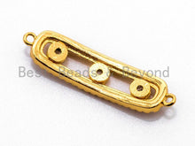 Load image into Gallery viewer, CZ Micro Pave Oval Bar with Movable CZ Beads Connector, sku#E350C