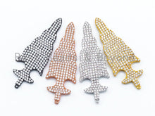 Load image into Gallery viewer, CZ Micro Pave Arrow Charm, Sword Pendant,16x46mm,14x12mm,59x21mm,sku#B38