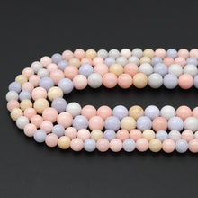 Load image into Gallery viewer, Morganite Jade Round Smooth Beads, Sku#U1820