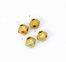 Load image into Gallery viewer, Gold Enamel Spacer Beads, Sku#LX72