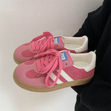 Load image into Gallery viewer, Women's Retro White Sneakers - Casual Sports Shoes with Thick Sole