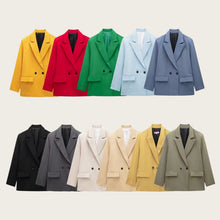 Load image into Gallery viewer, Summer Casual Relaxed-fit Double-breasted Blazer