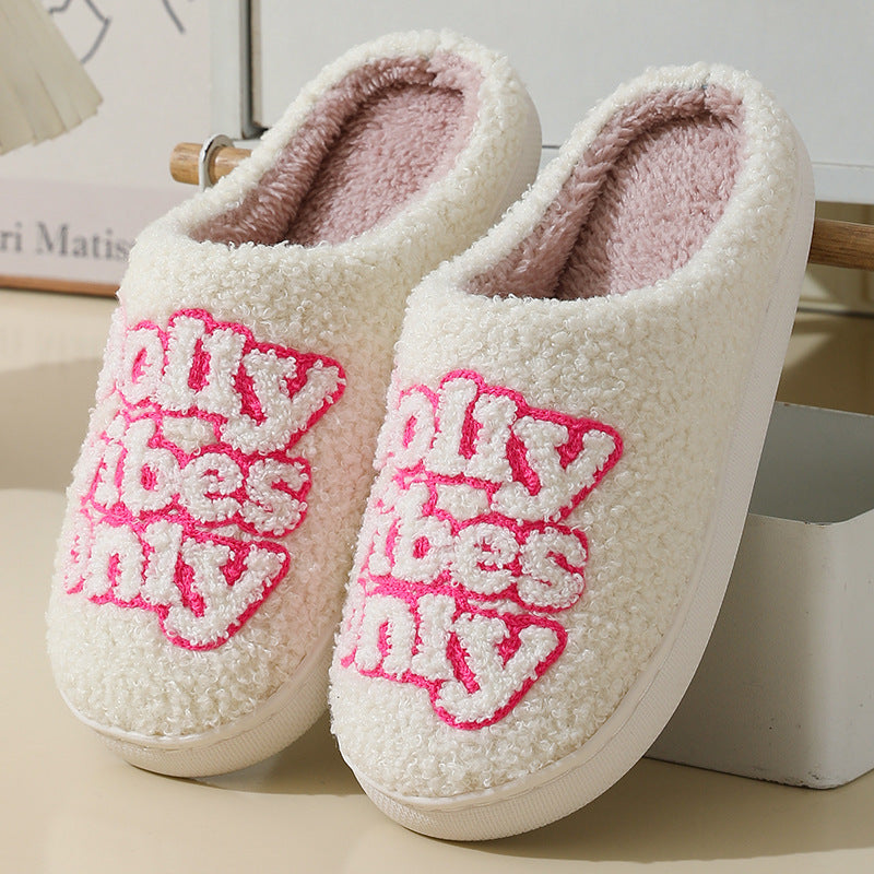 Women's Minimalist Warm Home Slippers - Cozy Indoor Slip-On Shoes with Non-Slip Sole