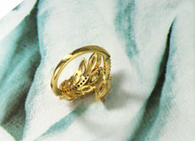 Load image into Gallery viewer, CZ Pave Leaf Ring,Sku#X289