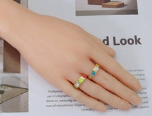 Load image into Gallery viewer, Enamel Smiley Face Band Ring,LD152