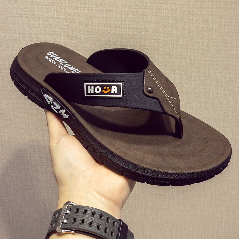 Men's Non-Slip Beach Flip-Flops - Thick Sole Comfort Sandals