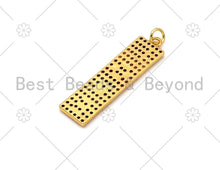 Load image into Gallery viewer, Colorful CZ Micro Pave Love Word On Long Rectangle Bar Shape Pendant, 18K Gold Filled Love Charm, Necklace Bracelet Pendant,9x37mm,Sku#LD137