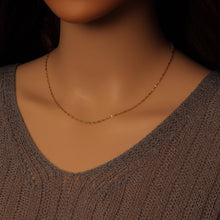 Load image into Gallery viewer, Gold Flat Oval Link Chain Necklace, Sku#LD591c
