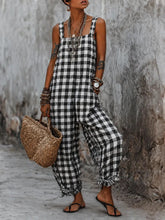 Load image into Gallery viewer, Linen Blend Sleeveless High-Waist Wide-Leg Overalls Jumpsuit – 5 Colors S–3XL