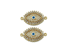 Load image into Gallery viewer, CZ Enamel Evil Eye Charm, Sku#LD296