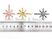 Load image into Gallery viewer, CZ Clear Micro Pave Flower Pendant, Sku#F407/B158