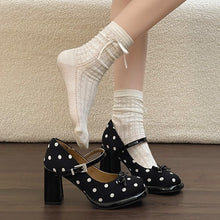 Load image into Gallery viewer, Women's Chunky Heel Slingback Mary Jane Heels – Thick Sole Block Heel Pumps