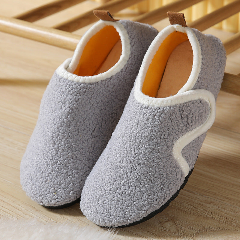 Unisex Indoor Slip-Resistant Thick-Soled Sock Boots | Warm Fleece Velcro Slippers