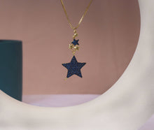 Load image into Gallery viewer, Cobalt CZ Five Point Star Charm, Sku#LK628