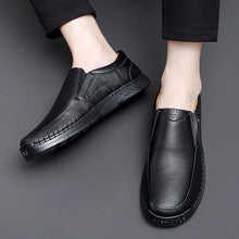 Load image into Gallery viewer, Men's Low-Top Slip-On Cowhide Leather Casual Shoes