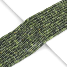 Load image into Gallery viewer, 2x4mm Rondelle Smooth Dark Green Jade Beads, Sku#U1951